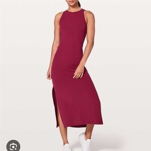 Lululemon get going dress in ruby wine